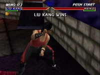 une photo d'Ã©cran de Mortal Kombat 4 sur Nintendo 64